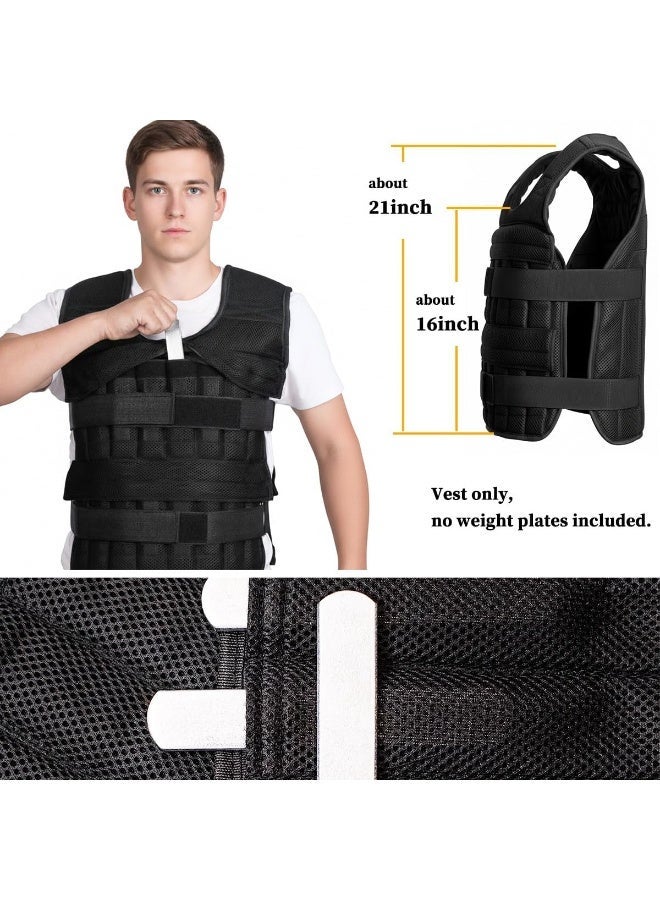 Arabest Adjustable Weight Vest (Vest Only, Weights Not Included) - 32 Slots for Custom Resistance, Fits Men & Women - for Strength Training, Running, Fitness - Image 3